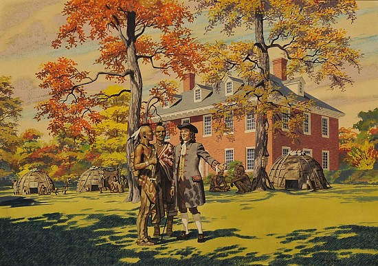 "Indian Camp at Stenton, Home of James Logan," Philadelphia Whisky Ad