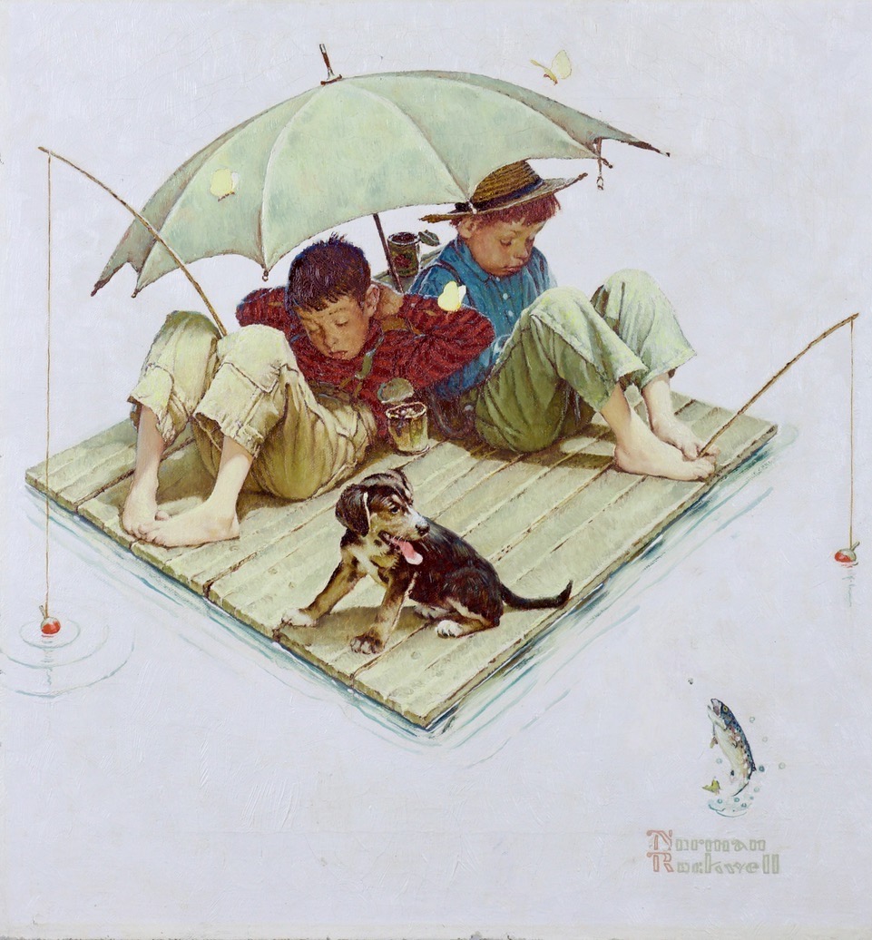 Me and my Pal: Fishing Raft' by Norman Rockwell (1894-1978
